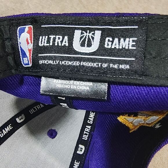 NBA Ultra Game Strapback Lakers Purple and Gold Hat #V - Picture 4 of 4